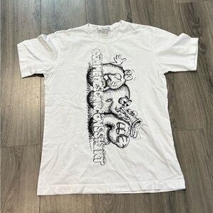 White Graphic comme des garçon x KAWS Men's T-Shirt